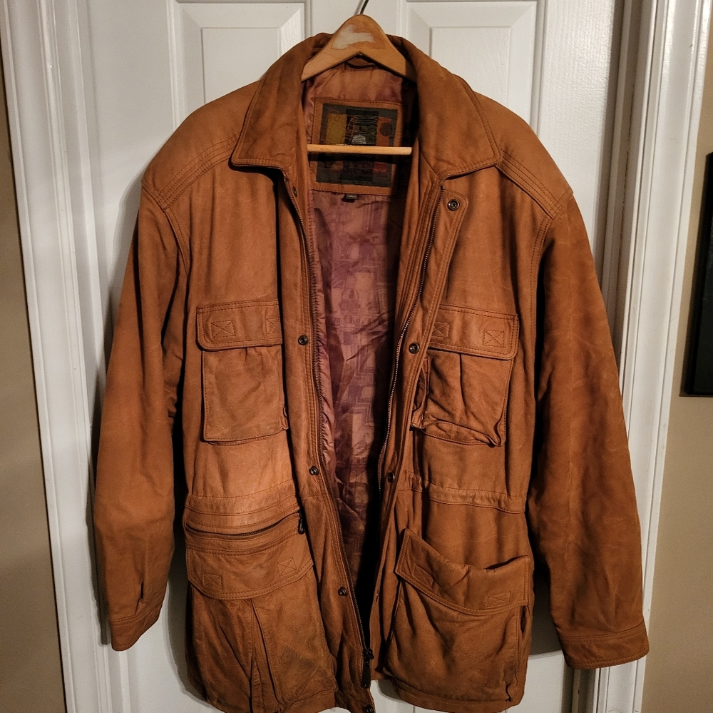 Vintage Men's Structure Leather Jacket Sz Large